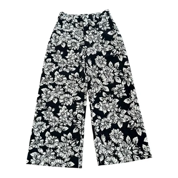 ANTHROPOLOGIE Maeve The Ettie High Rise Wide Leg Crop Pants Floral Size 27 NEW - Image 6