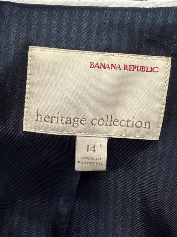 Banana Republic Heritage Collection Blue Foral size 14 - Image 6