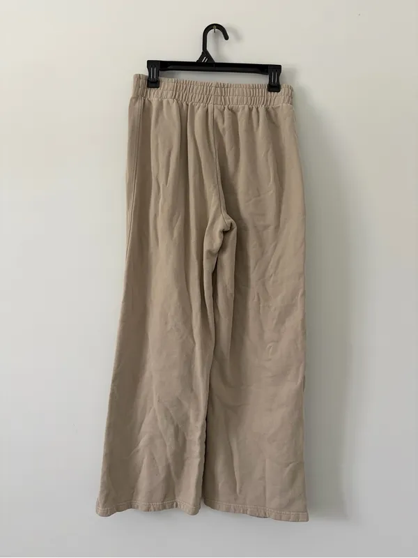 P.E. Nation Eastside Track Pant Wide Leg Oxford Tan Loungewear Casual Medium - Image 4