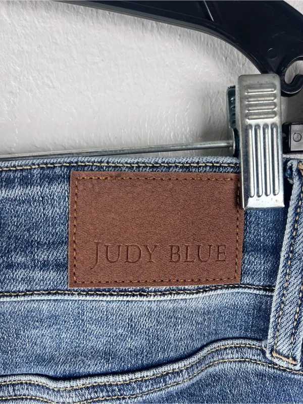 JUDY BLUE Blue Denim High Rise Flare Leg Jeans Size 32 Casual Neutral - Image 7