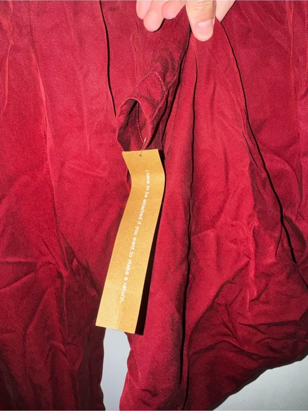 Reformation Wide Leg Pants Maroon Size 6 NWT - Image 4