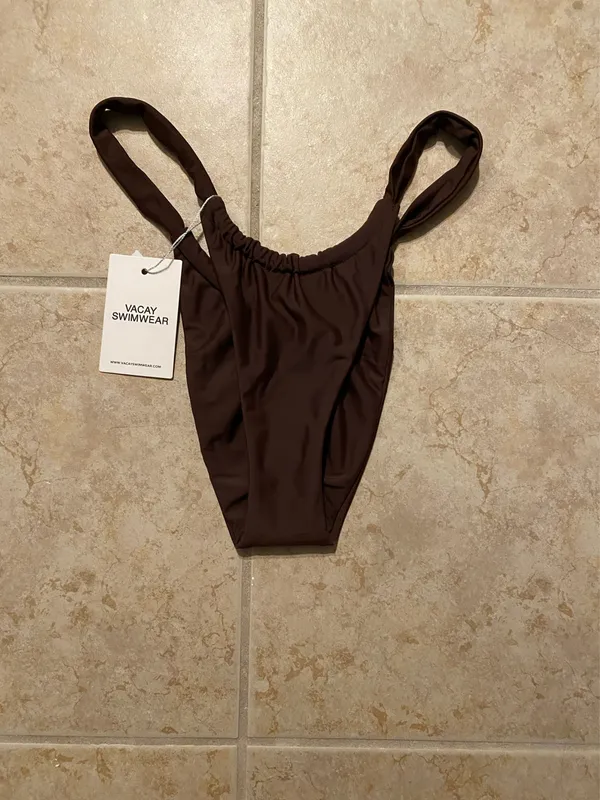 Brown Cheeky Bikini Bottom - Image 2