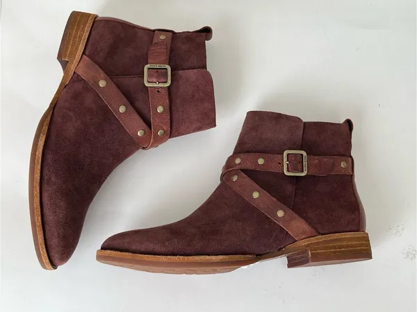 Kork-Ease Kenai Boots leather ankle boots burgundy 6.5 NEW - Image 4