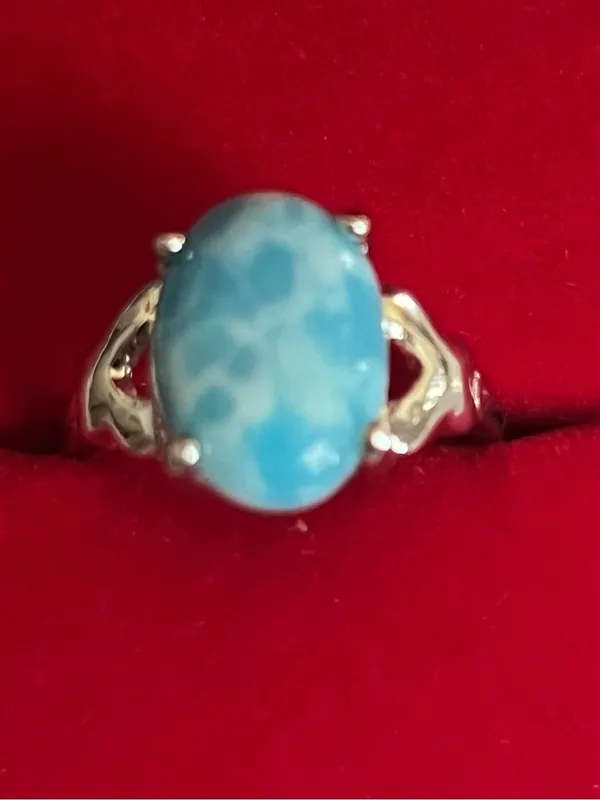 Bohemian/Chic Design Gemstone Stainless Steel Silver Ring Size 7 NWT - Image 2