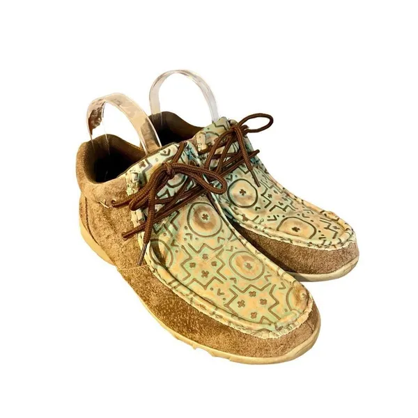 Roper leather mosaic printed booties size 8 Brown - Image 2
