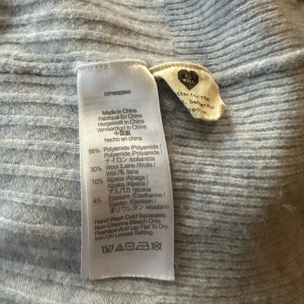 Madewell Pale Blue Ribbed Button Front Cardigan - Image 4