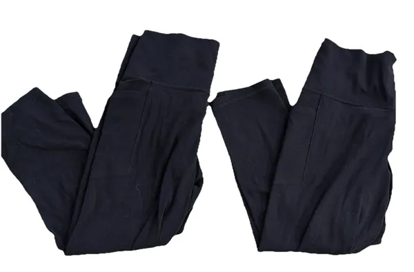 Athleta Salutation Stash Capri Leggings 2 Pair Lot Black Women's Small Pockets - Image 2