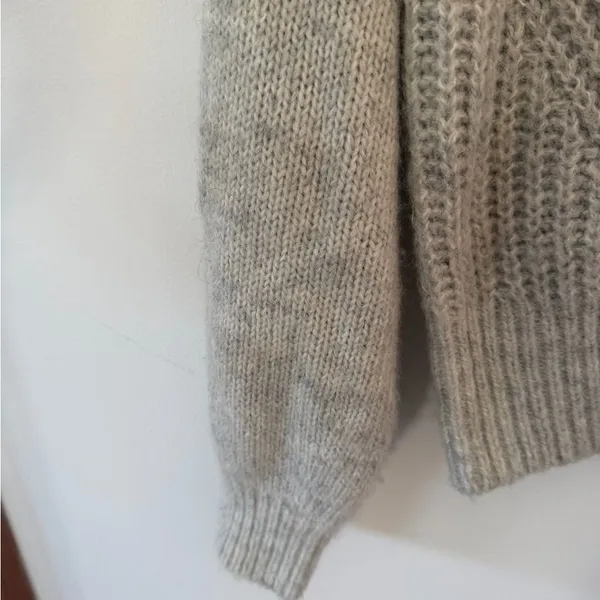 Madewell Wool Blend Crewneck Wedge Long Sleeve Sweater XS - Image 5