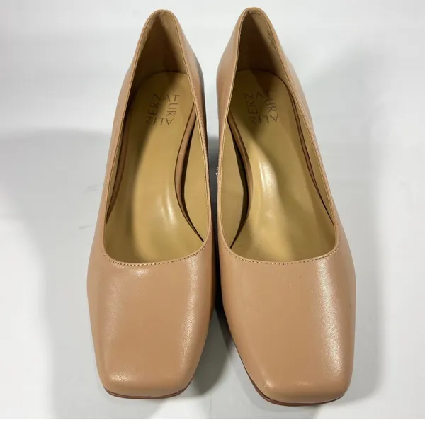 Naturalizer Karina English Tea Leather Square Toe Block Heel Pumps Size‎ 11 Work - Image 2