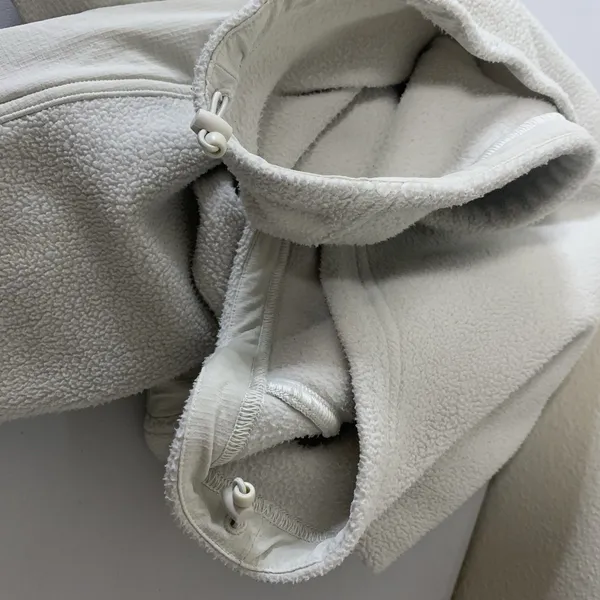 Lululemon Fleece Pullover Ripstop Hiking Pullover 1/2 Zip Bone Sz 6 Mock Neck - Image 7
