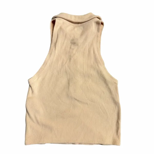 Abercrombie & Fitch Collared Ribbed Knit Sleeveless Polo Size Small - Image 3