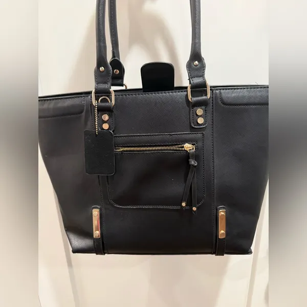 Madison West Elegant Black Tote Bag‎ - Image 10