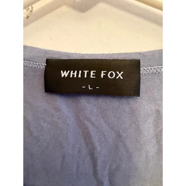 White Fox Womens Short Sleeve Crew Neck Tee Dusty Blue Jersey T-Shirt Large 302 - Image 3