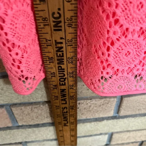 Lilly Pulitzer Lamora Dress Pucker Pink Breakers Lace - Coral Dress - Size Small - Image 5