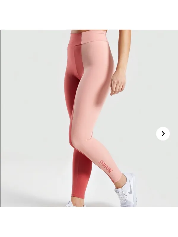 Gymshark duo leggings‎ in morrocan brick/peach bellini size medium NWT - Image 3