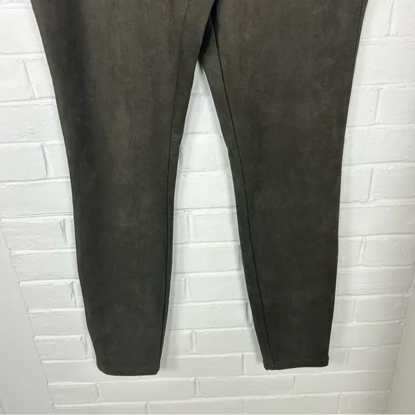 Joan Vass New York Faux Suede Pull On Skinny Pants Size M - Image 5