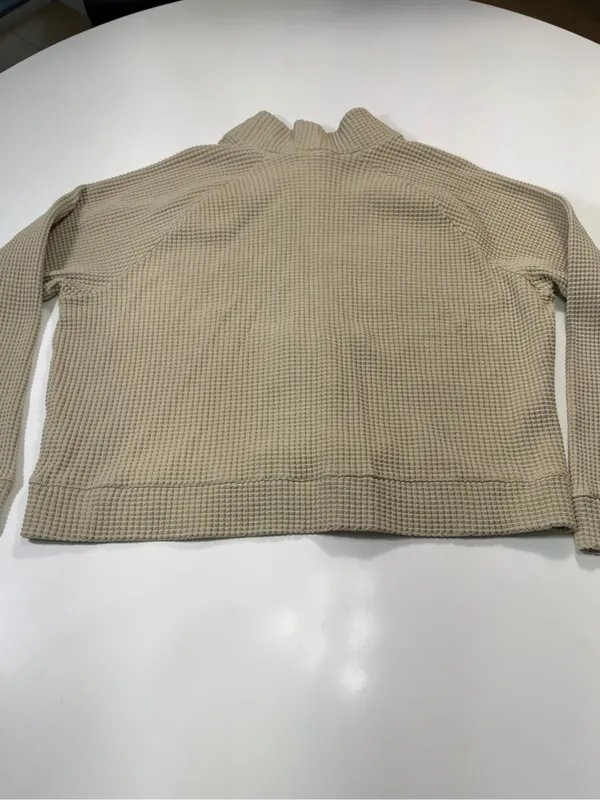 The North Face Women's Waffle-Knit Long Sleeve Pullover in Beige Size XL - Image 8
