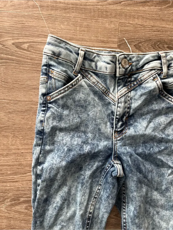We The Free Riley Seamed Jeans Womens 26 Blue Acid Wash Skinny Stretch High Rise - Image 5