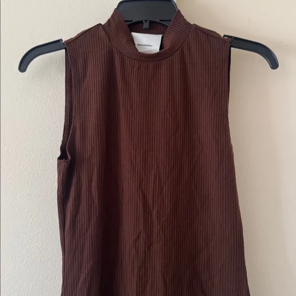Reformation Skylar Knit Dress, Cafe Color, Size X-Small, $128 - Image 8