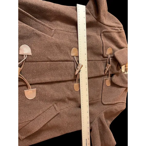 Covington Chocolate Brown Wool Toggle Closure Peacoat L (14-16) - Image 11