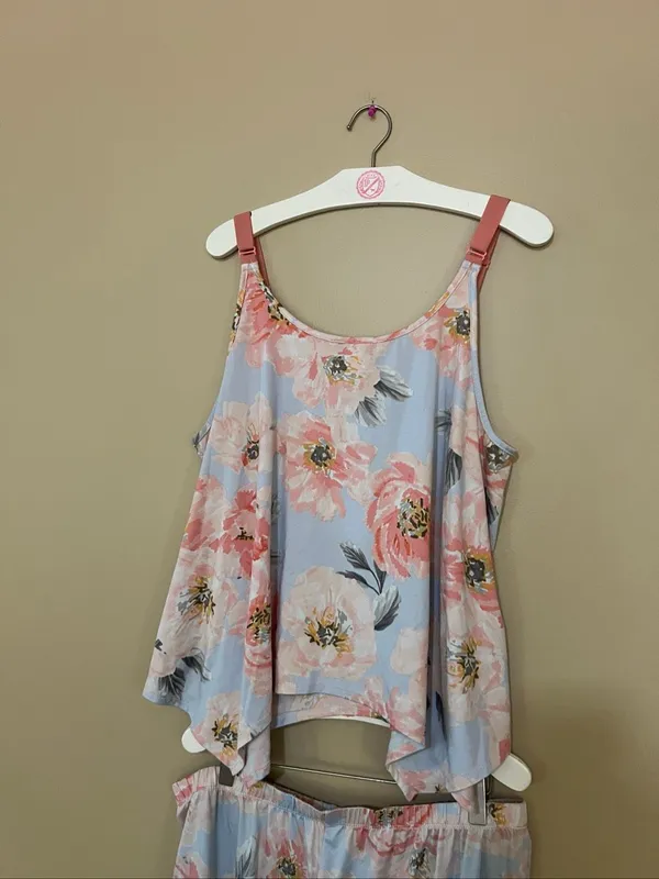 Linea Donatella Patterned Tank Top And Pants Lounge Set Womans Size XL - Image 10