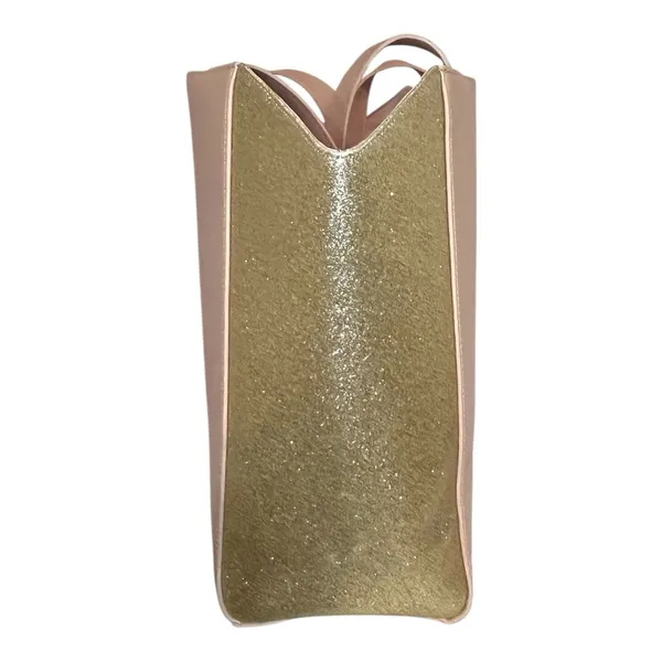 Jimmy Choo Parfums Tote Bag Pink Rose Gold Glitter Side Panels Shoulder Bag - Image 4