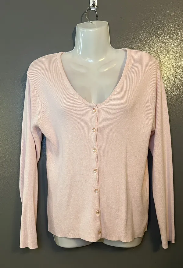 Kikit Sweater Womens Medium Faux Fur Collar Button Cardigan Removable Vintage St - Image 5