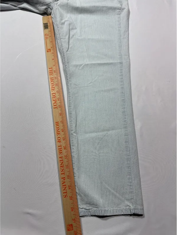 Levi’s Light Blue Pinstripe Boyfriend Jeans Size 30 - Comfy - Image 3