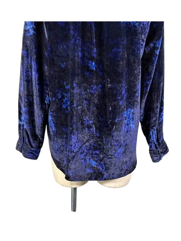 Pilcro Mara Velvet Relaxed Button Up Top Size 10 - Image 9