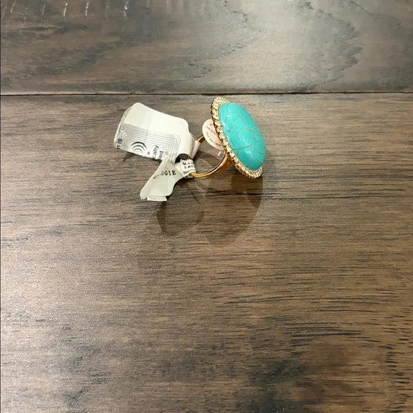 New With Tags Anthropologie Turquoise Statement Ring Sz 6 - Image 2