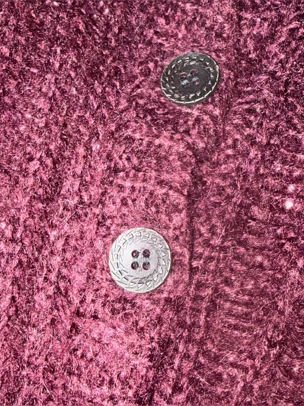 BKE Lace Mesh Floral Detail Mohair Blend Sweater Fairy - Size Medium - Image 9