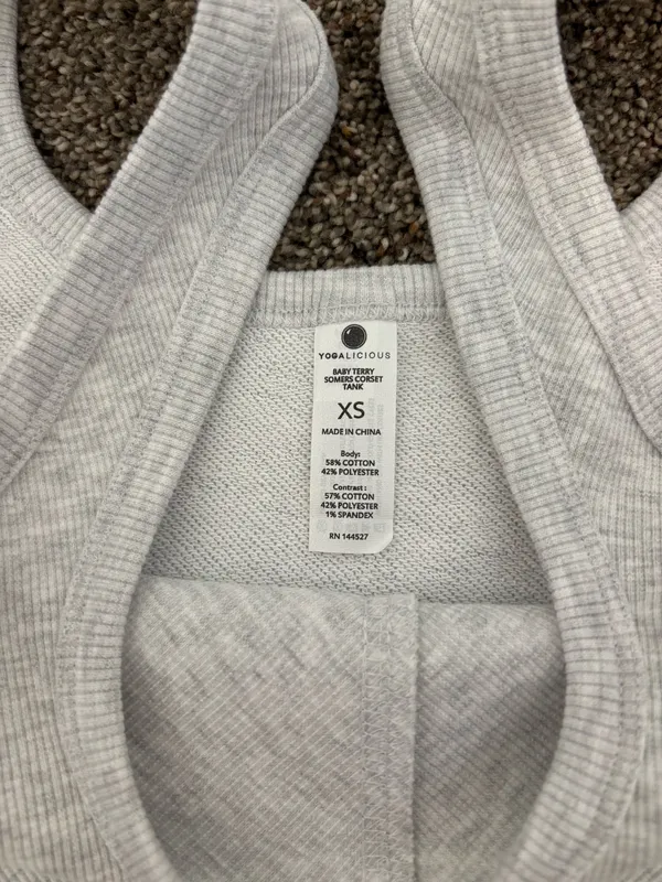 Yogalicious Heather Grey Tank Top - Image 2