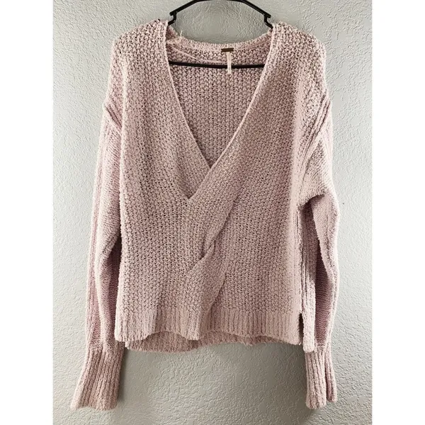 Free People Purple Coco V Neck Knit Sweater - Image 8