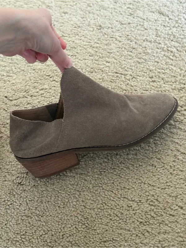 Lucky Brand Women's Suede Ankle Booties in Taupe - Image 4
