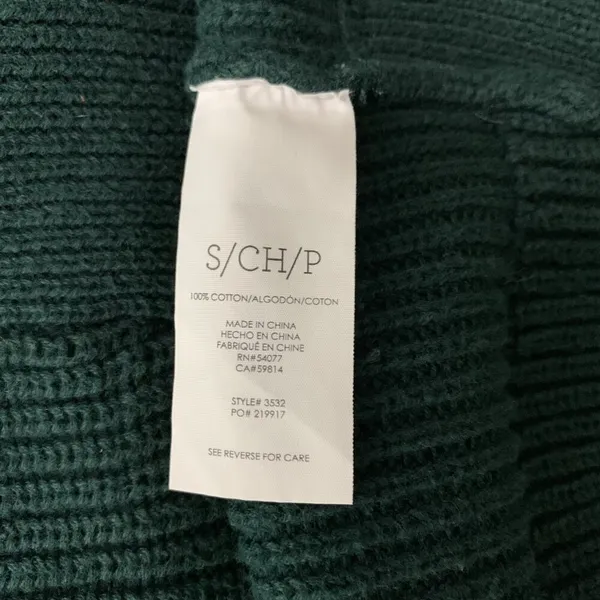 Cabi Green Sweater Small Chunky Knit Funnel Neck Comfy Fall Style‎ - Image 8