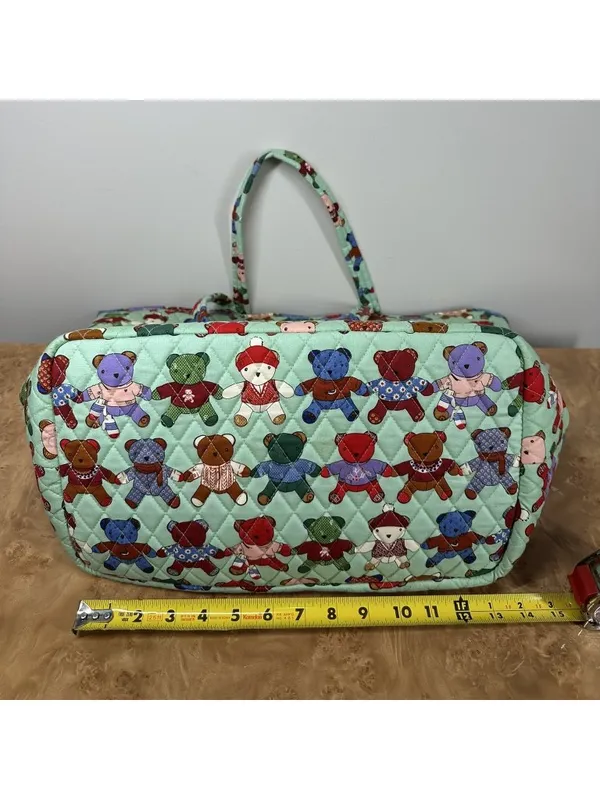 Vera Bradley Toasty Teddies Essential Grand Tote Quilted Cotton Teddy Bear Bag - Image 5