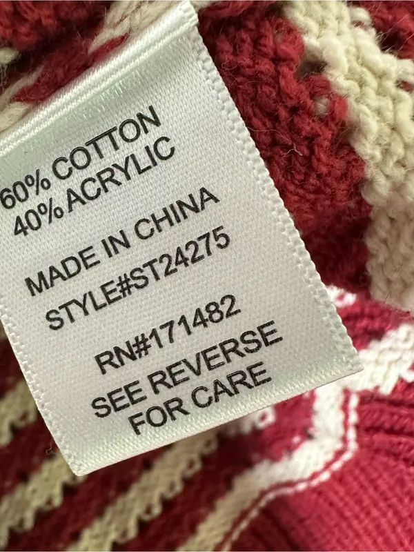Soho & Stella New York American Flag Cropped Knit Sweater XL - Image 8