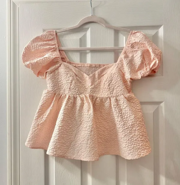 Puff sleeve top! Pink - Image 2