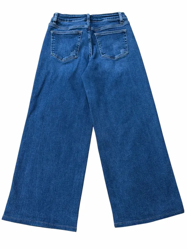 BAYEAS Authentic Style Mid-Rise Wide-Leg Denim Jeans - Image 2