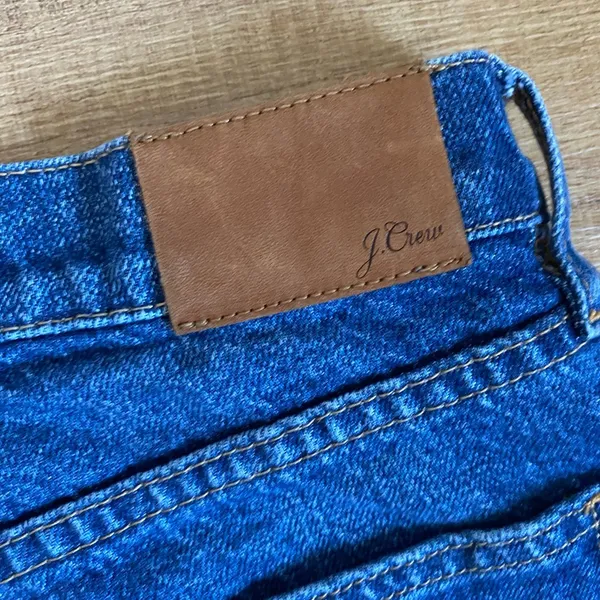J.Crew Full Length Demi Boot Medium Wash Jean Size 27 or 4 raw hem - Image 11