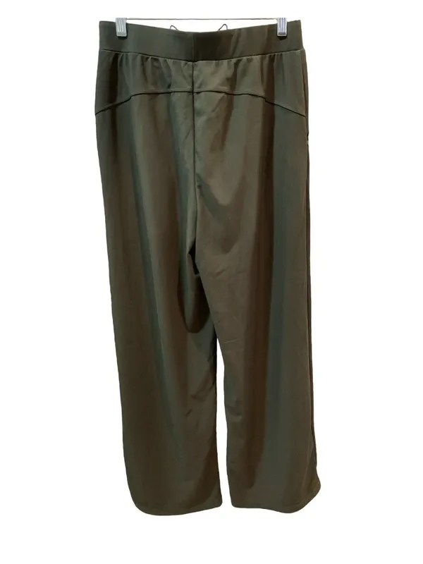 Halara Flex MicroWaffle Wide Leg Pants Green High Waisted Stretch Medium Regular - Image 3