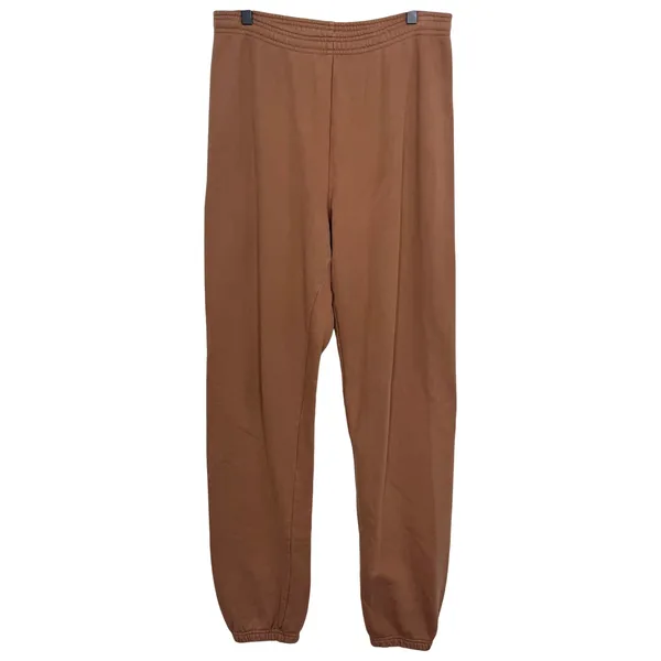 SKIMS Outdoor Fleece Joggers Sweatpants Tiger Eye Brown Size Medium 100% Cotton - Image 3
