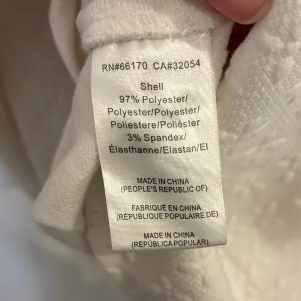Hutch x Maxey Greene Textured Mock Neck Pullover Sweatshirt Cream Size Small - Image 5