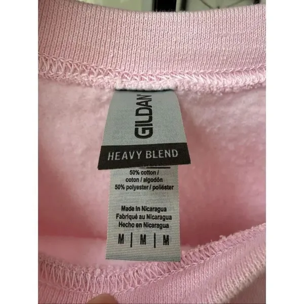 NWOT Barbie Doll University Crewneck Sweatshirt Pink M - Image 6