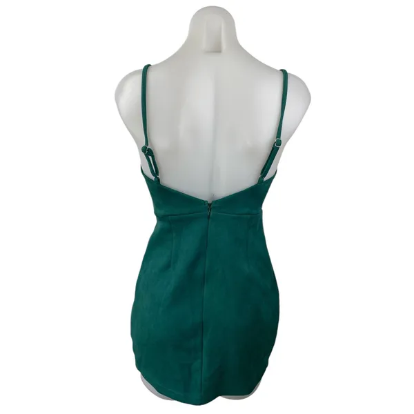 Superdown Green Sleeveless V Neck Cami Camisole Tank Mini Sheath Dress Size S - Image 2