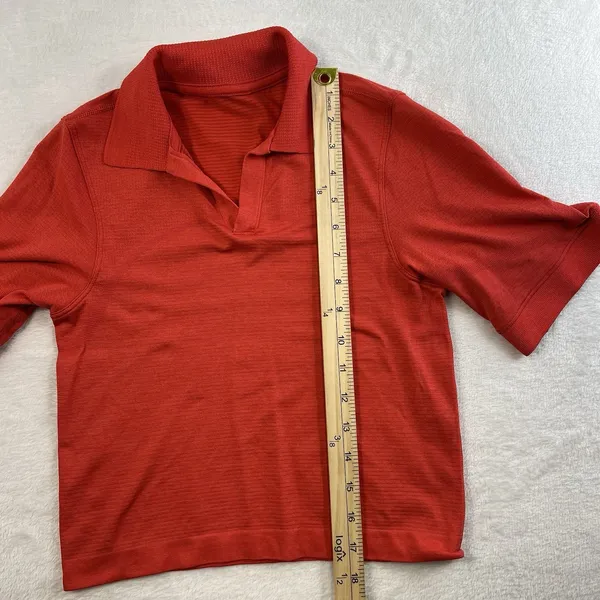 Lululemon Sz 0‎ Swiftly Tech Relaxed-Fit Polo Shirt Cropped Hot Heat / Red Glow - Image 10