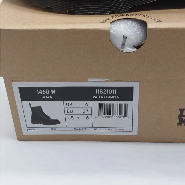 Dr. Martens Womens Combat Boots Size 6 Black Patent Moto Goth Punk Biker Street - Image 8
