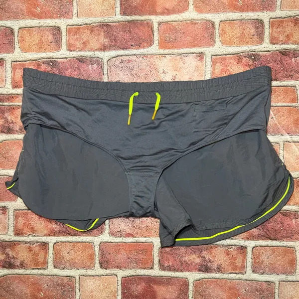 Pre-Owned Under Armour Gray Heatgear Semi-Fitted Running Swim Shorts Size L Gym - Image 3
