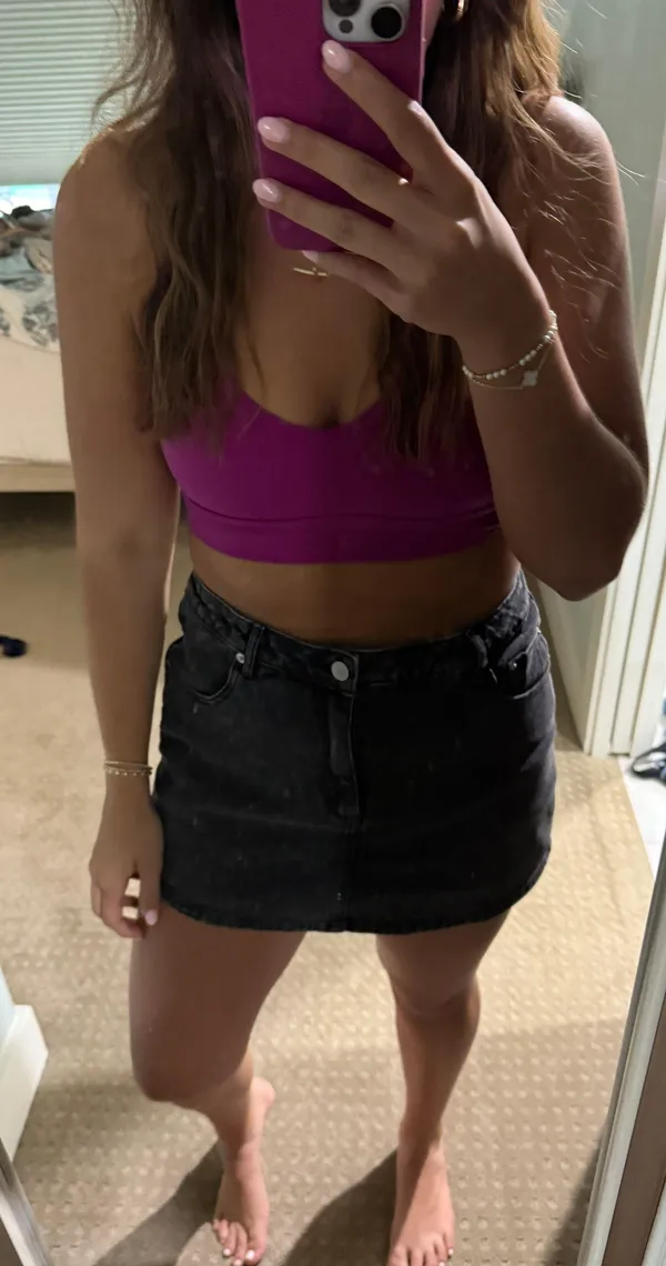 Denim Mini Skort Black Size L - Image 3