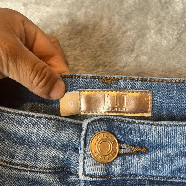 Kut From The Kloth Kelsey‎ Fab Ab Ankle Flare High Rise Jeans Size 16 - Image 5